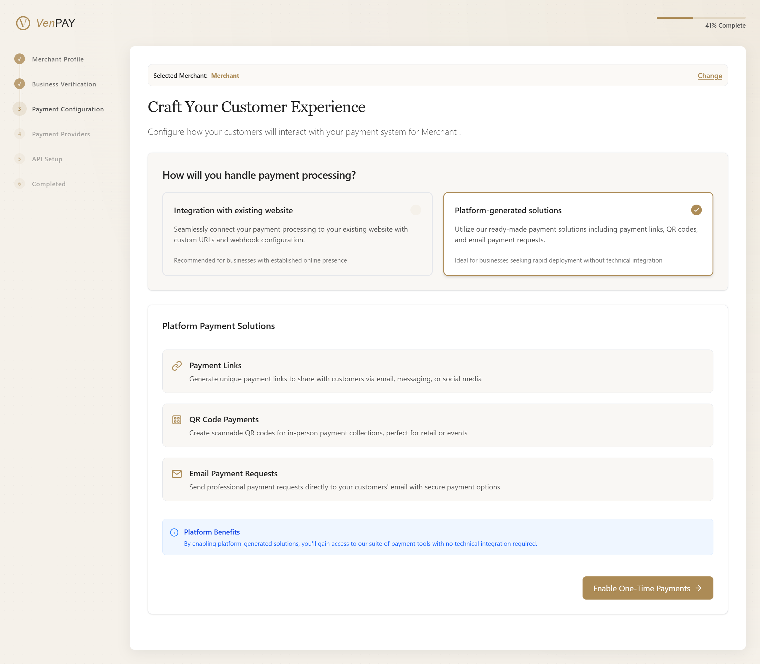 Onboarding Step 2 - Platform Solutions
